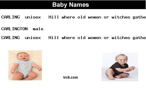 carling baby names